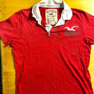 Hollister polo shirt Medium Red